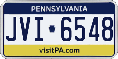 PA license plate JVI6548