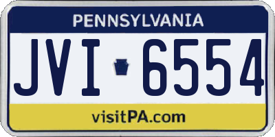PA license plate JVI6554