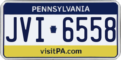 PA license plate JVI6558