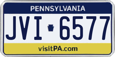 PA license plate JVI6577