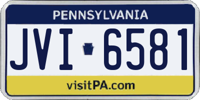 PA license plate JVI6581