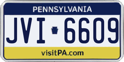 PA license plate JVI6609