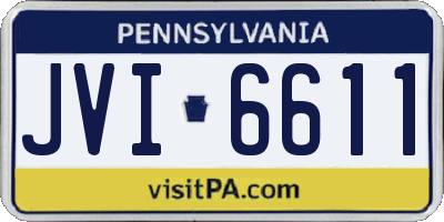 PA license plate JVI6611