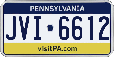 PA license plate JVI6612