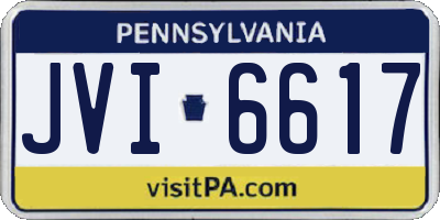 PA license plate JVI6617