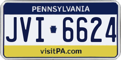 PA license plate JVI6624