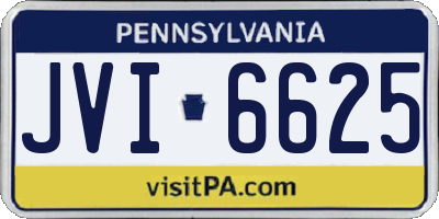 PA license plate JVI6625