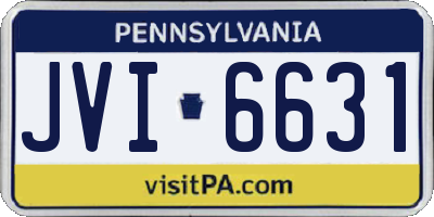 PA license plate JVI6631