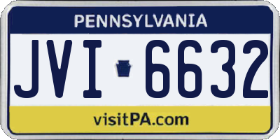 PA license plate JVI6632