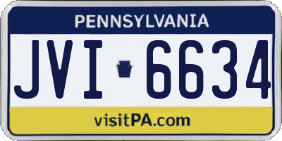 PA license plate JVI6634