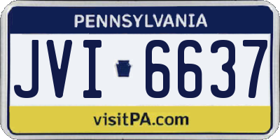 PA license plate JVI6637