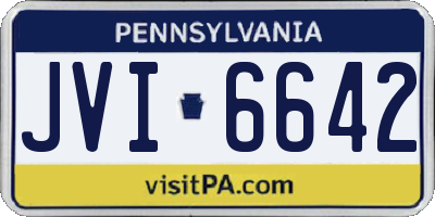 PA license plate JVI6642