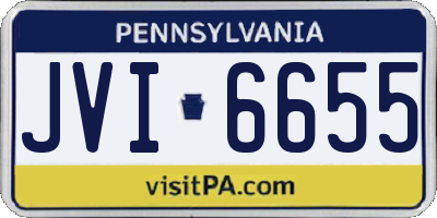 PA license plate JVI6655