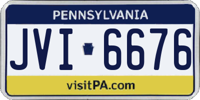 PA license plate JVI6676