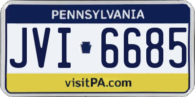 PA license plate JVI6685