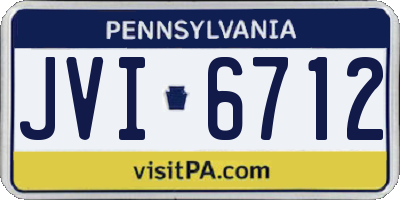 PA license plate JVI6712