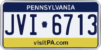 PA license plate JVI6713