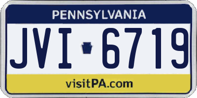 PA license plate JVI6719