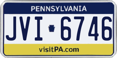 PA license plate JVI6746