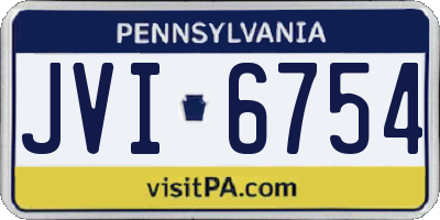 PA license plate JVI6754