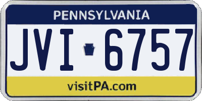 PA license plate JVI6757