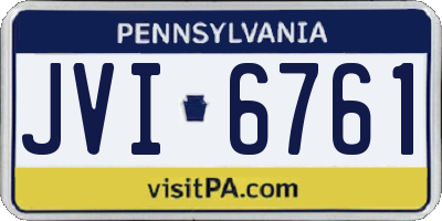 PA license plate JVI6761