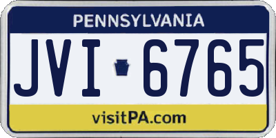 PA license plate JVI6765