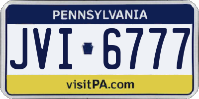 PA license plate JVI6777