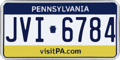 PA license plate JVI6784