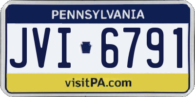 PA license plate JVI6791