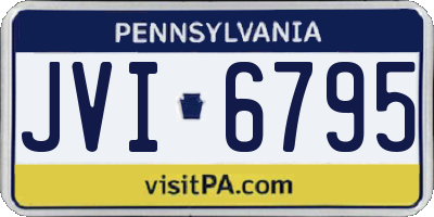 PA license plate JVI6795