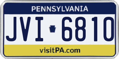 PA license plate JVI6810