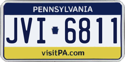 PA license plate JVI6811