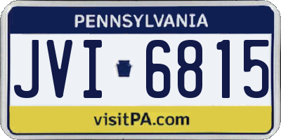 PA license plate JVI6815