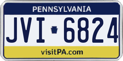 PA license plate JVI6824