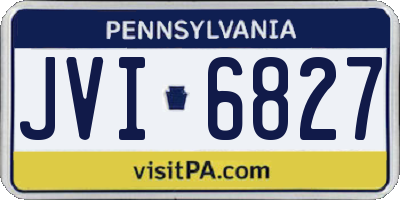 PA license plate JVI6827