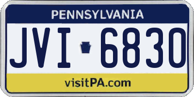 PA license plate JVI6830