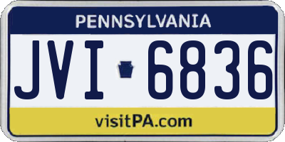 PA license plate JVI6836