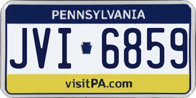 PA license plate JVI6859