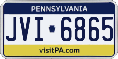 PA license plate JVI6865
