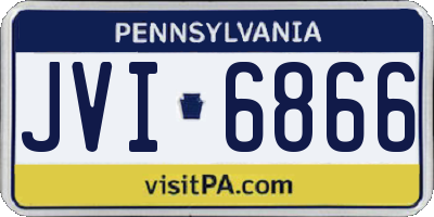 PA license plate JVI6866