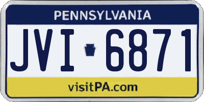 PA license plate JVI6871