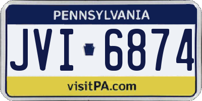 PA license plate JVI6874