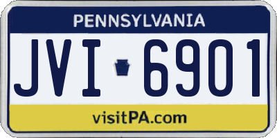 PA license plate JVI6901