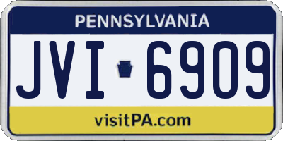 PA license plate JVI6909