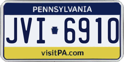 PA license plate JVI6910