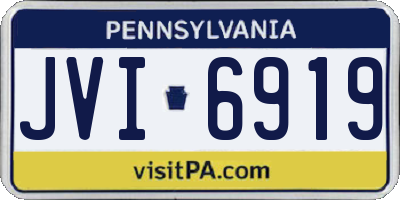 PA license plate JVI6919