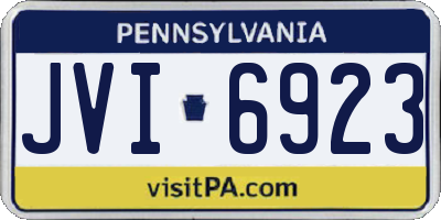 PA license plate JVI6923