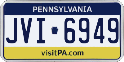PA license plate JVI6949