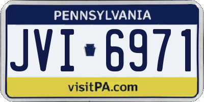 PA license plate JVI6971